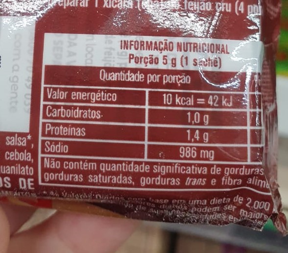 informacao nutricional tempero pronto - Temperos Naturais: o verdadeiro tempero do amor